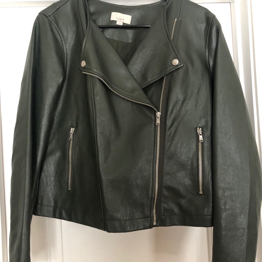Forrest green leather jacket